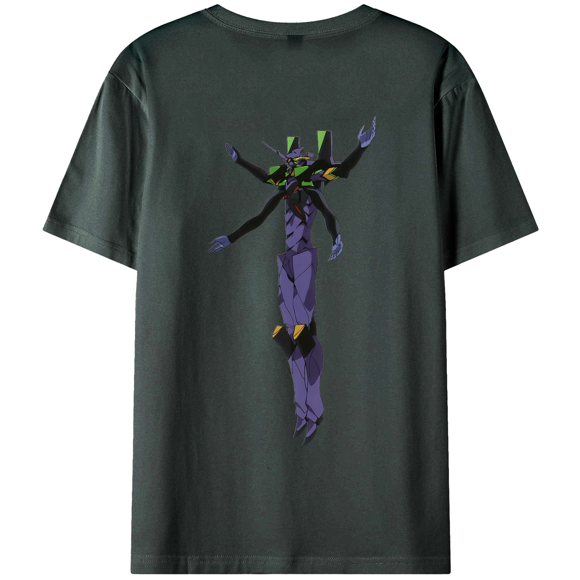 （画像用） EVA 新世紀エヴァンゲリオン 綿100％ メンズ半袖Tシャツ（バックプリント） 通気性